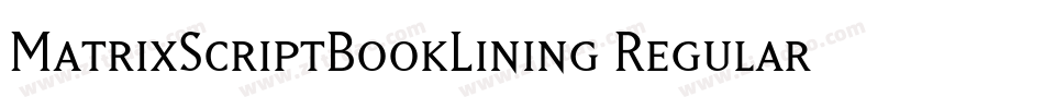 MatrixScriptBookLining Regular字体转换